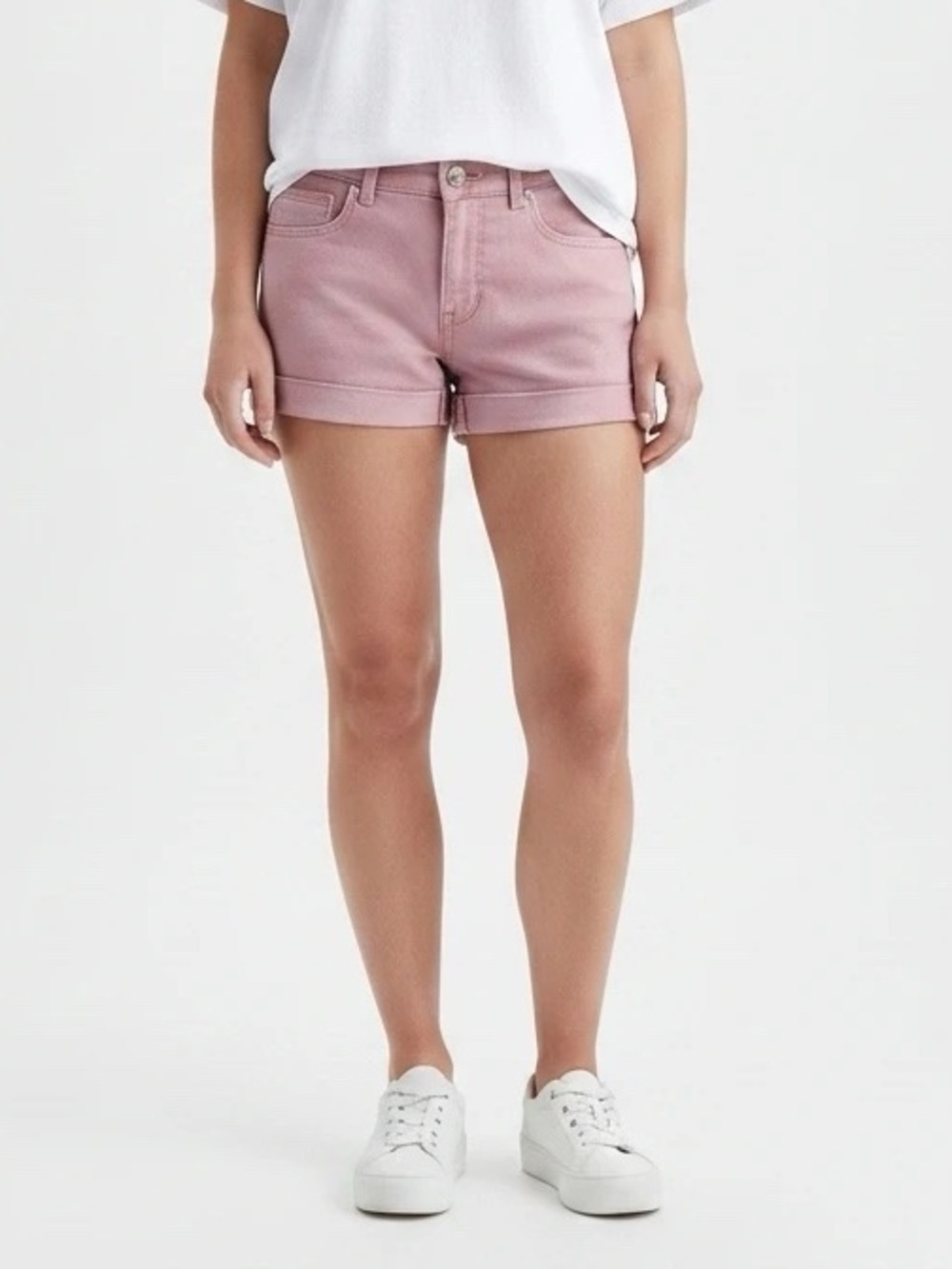 American Eagle Orange Jean Shorts